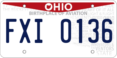 OH license plate FXI0136