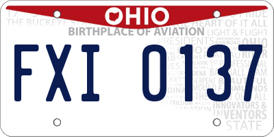 OH license plate FXI0137