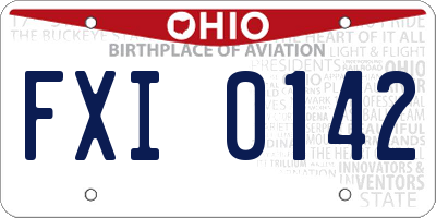 OH license plate FXI0142