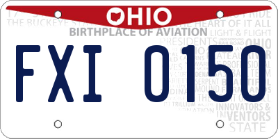 OH license plate FXI0150