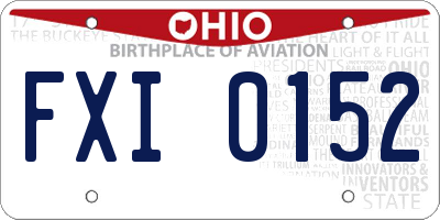 OH license plate FXI0152