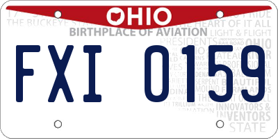 OH license plate FXI0159