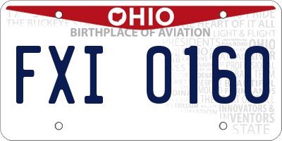 OH license plate FXI0160