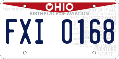 OH license plate FXI0168