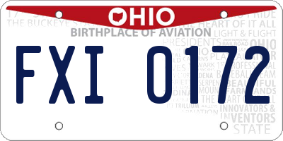 OH license plate FXI0172