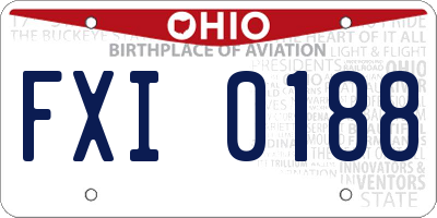 OH license plate FXI0188