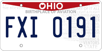 OH license plate FXI0191