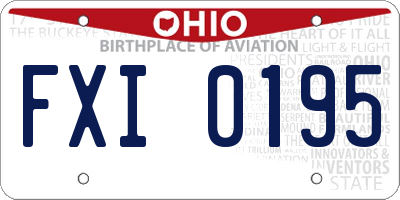 OH license plate FXI0195