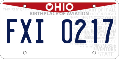 OH license plate FXI0217