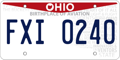 OH license plate FXI0240