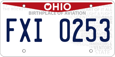 OH license plate FXI0253