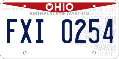 OH license plate FXI0254