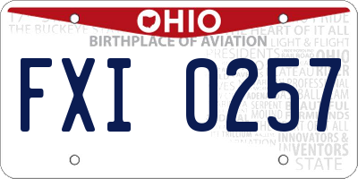 OH license plate FXI0257