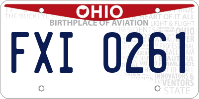 OH license plate FXI0261