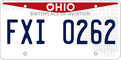 OH license plate FXI0262