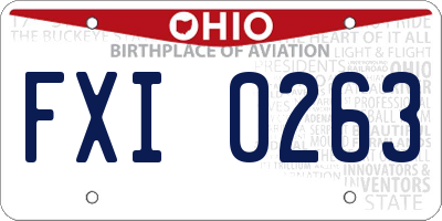 OH license plate FXI0263