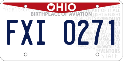 OH license plate FXI0271