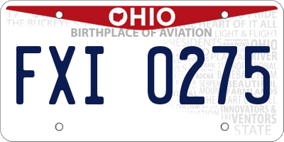 OH license plate FXI0275