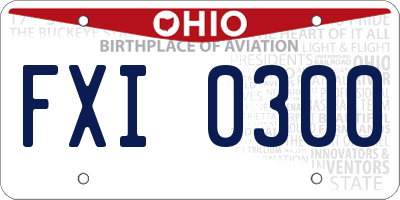 OH license plate FXI0300