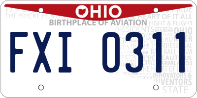 OH license plate FXI0311