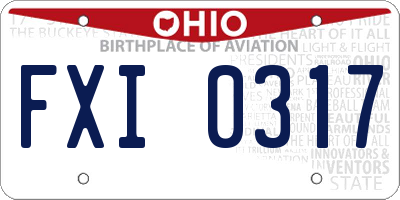 OH license plate FXI0317