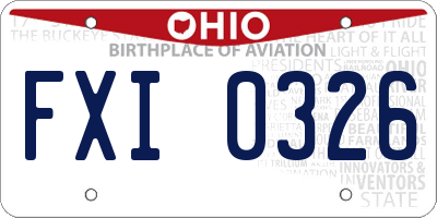 OH license plate FXI0326