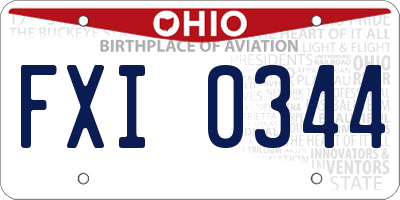 OH license plate FXI0344