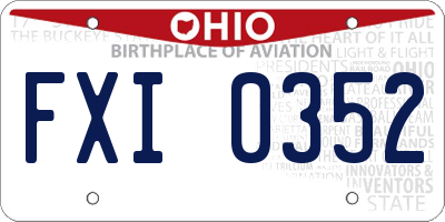 OH license plate FXI0352
