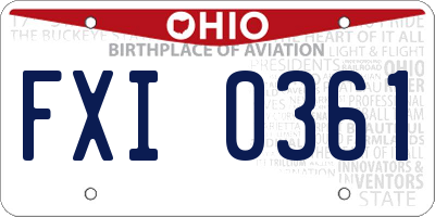 OH license plate FXI0361