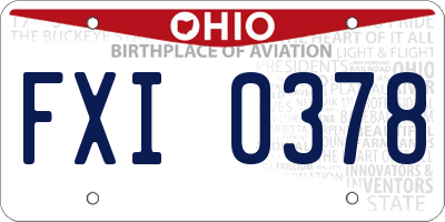 OH license plate FXI0378