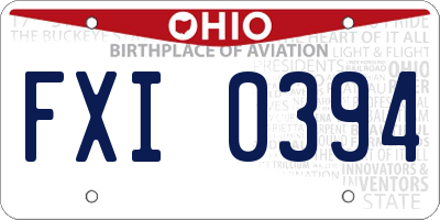 OH license plate FXI0394