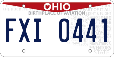 OH license plate FXI0441