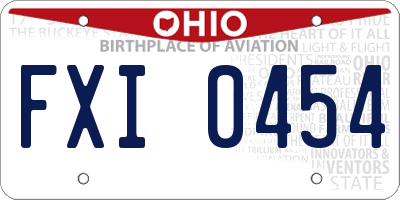 OH license plate FXI0454