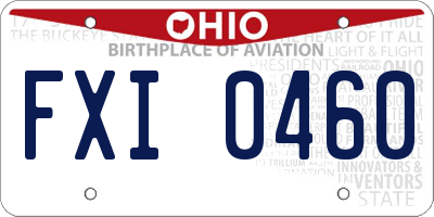 OH license plate FXI0460