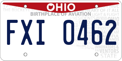 OH license plate FXI0462