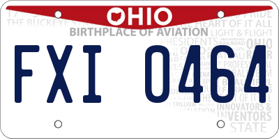 OH license plate FXI0464