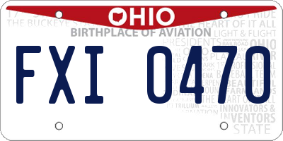 OH license plate FXI0470