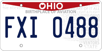OH license plate FXI0488