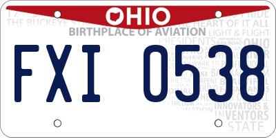 OH license plate FXI0538