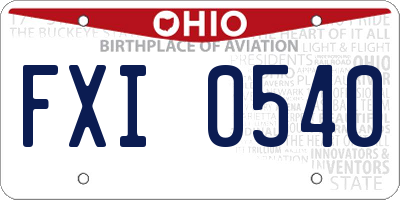 OH license plate FXI0540