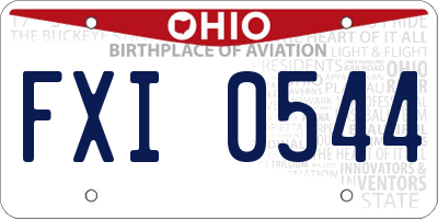 OH license plate FXI0544