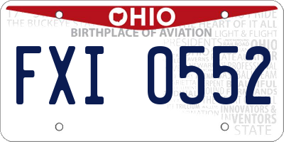 OH license plate FXI0552