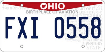 OH license plate FXI0558