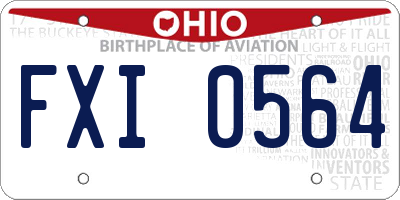 OH license plate FXI0564