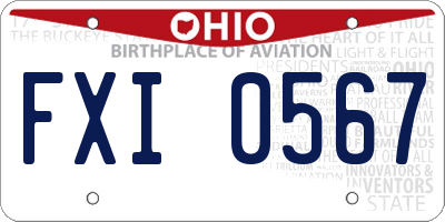 OH license plate FXI0567