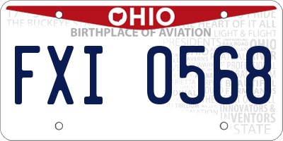 OH license plate FXI0568