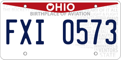 OH license plate FXI0573