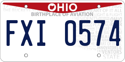 OH license plate FXI0574