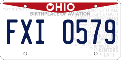 OH license plate FXI0579