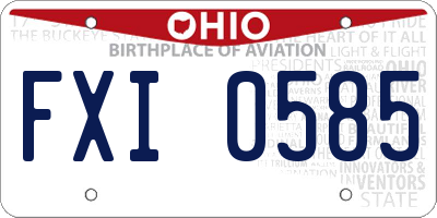 OH license plate FXI0585